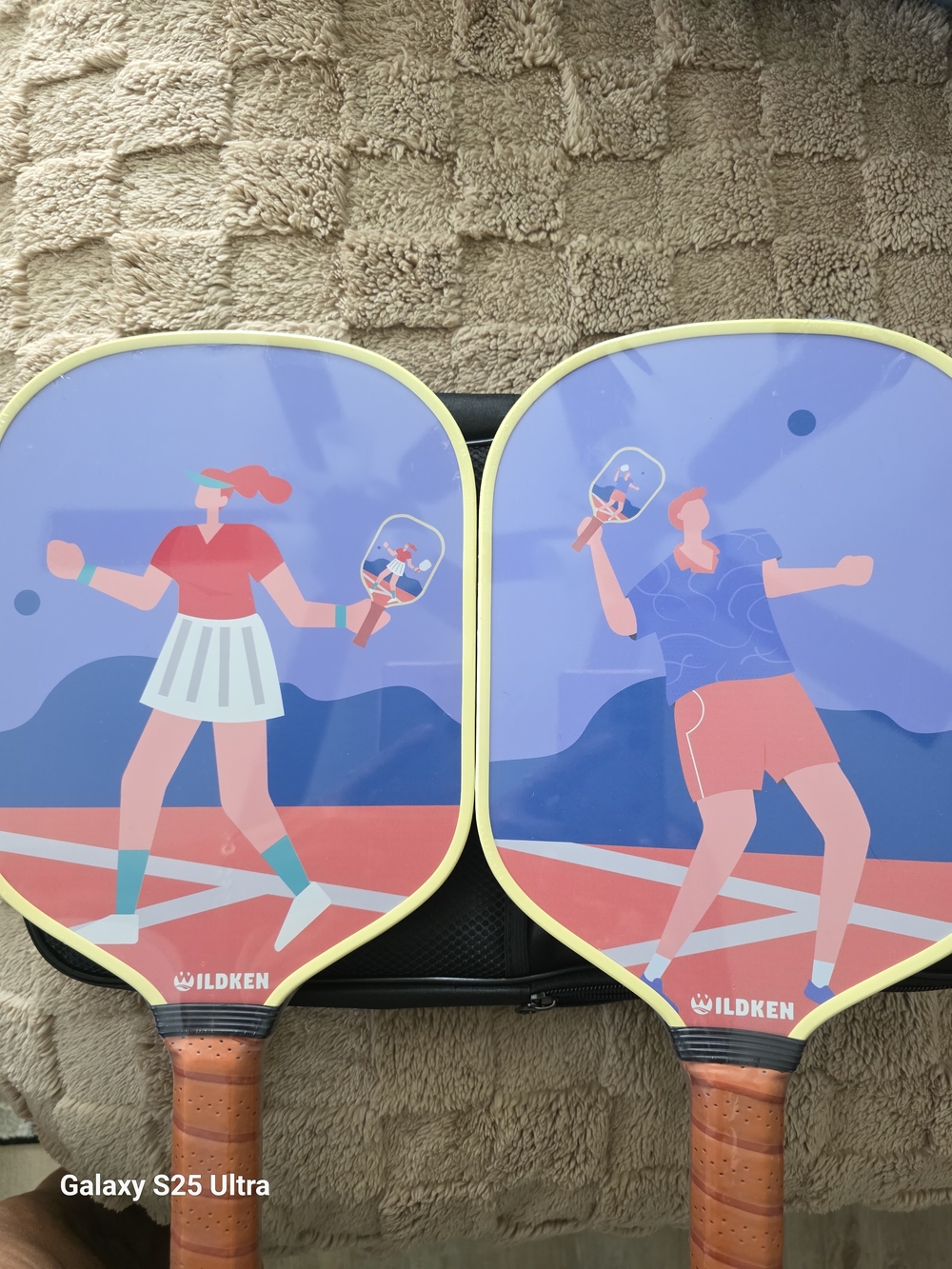 Blue & Yellow Outdoor Pickleball Paddle Set - 2 Pack